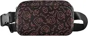 [GuoChe] Cute Waist Bag Fanny Pack Women Men Adults Happy Halloween Funny Cartoon Skulls Mini Zipper Fanny Pack Sling Bag with Adjustable Strap for Shopping Sports Work, Happy Halloween103, 8" x 5.3" x 2.3",