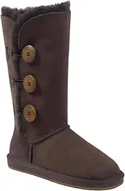 [UGG AUZLAND SHEEPSKIN] UGG Boots Classic Tall in 3 Button Chocolate,Australian Sheepskin Wool Water Resistant Anti-Slip