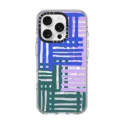 iPhone 16 Pro Clear Case MagSafe Compatible Woven Lines Party