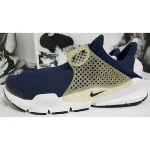 ＊二手 Nike Sock Dart 藤原浩 海軍藍 深藍 白 襪套 慢跑鞋 平民版 限量 819686-400 9號