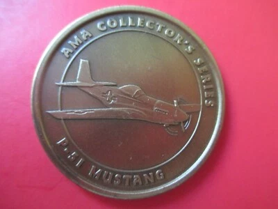 ACADEMY OF MODEL AERONAUTICS P-51 MUSTANG COLLECTORS SERIES BRONZE TOKEN