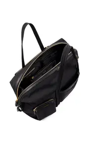 [Anya Hindmarch] Inflight Bag In Black Econyl® Regenerated Nylon With Calf