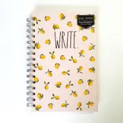 Rae Dunn WRITE Lemons Spiral Journal Notebook 160 Lined Pages