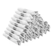 Pre Rolled Silver Plastic Silverware Set,Pre Rolled Napkins with Silver9374