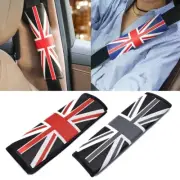 2pcs For Mini Cooper S Union Jack Car Safety Seat Belt Shoulder Cushion Pads (for: Mini)