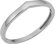 [Kooljewelry] 14k Yellow White Or Rose Gold 3.25mm Chevron Midi Knuckle Thumb Stackable Ring