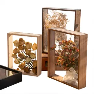 乾燥花標本雙面透明玻璃相框 簡約現代風格個性diy手工 (1.4折)