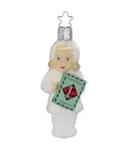 Inge-Glas Life-Touch Snow Kinder My First Balls 10033S022 German Orn w/Gift Box