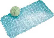 iDesign Pebblz Suction Non-Slip Bath Mat for Shower, Blue