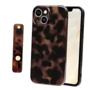 Compatible with Case with Wrist Strap Cute Stylish iPhone 14 Brown Leopard