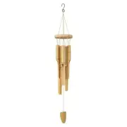 Garden Treasures, 43" Outdoor Natural Brown Bamboo Wind Chime