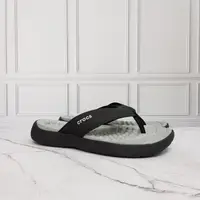 在飛比找蝦皮購物優惠-Hitam CROCS 涼鞋男士 REVIVA FLIP 帆