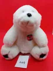Whataburger Vintage Always Coca Cola White Polar Bear Plush White Sitting 1993