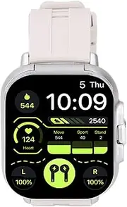 Smart Watch with Earbuds, 2 Inch Fitness Watch, 2 in 1 Bluetooth Watch, for iOS 11.0+, Android 7.0+, Messages Notification, Sports Modes, Weather Forecast (Silver)