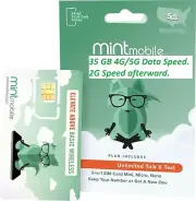 NEW CUSTOMER Mint Mobile 12 Month Unlimited Data Talk tx Plan Prepaid 1 Year Sim