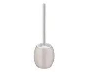 Stainless Steel Round Toilet Brush and Holder Free Standing Bathroom Cleaning Tool Set