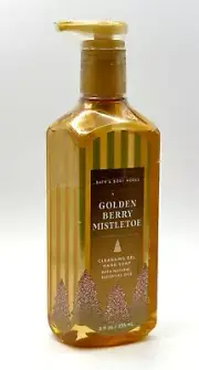 NEW 1 BATH BODY WORKS GOLDEN BERRY MISTLETOE GENTLE GEL HAND SOAP WASH 8 OZ WASH