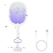 Electric Fly Swatter Racket, 4000V Bug Zapper Racket Rechargeable Fly Zapper ...