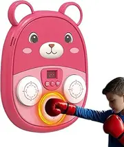 Musical Boxing Machine - Bear Smart Boxing Machine - Musical Punching Board Rechargeable LED Wall Target Toy for Gym Birthday Training Children Home Indoor Outdoor Family Sports