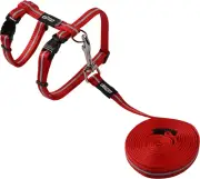 Alleycat Reflective Cat Harness Red Small with Variable Load Safety Release Buck