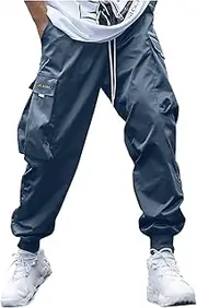 [Generic] Mens Casual Jogger Pants Relaxed Fit Elastic Waist Drawstring Sweatpants Loose Fit Joggers Streetwear with Pockets