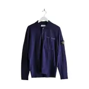 Stone Island Compass Patch Polo Shirt with pocket - Cotton - Blue NWT $415