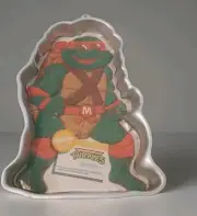 Vintage 1989 Wilton Teenage Mutant Ninja Turtles Michelangelo Cake Pan 15 Inch
