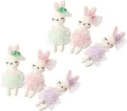 ibasenice 6pcs Plush Rabbit Headdress Accessories for DIY Crafts Adorable Rabbit Decor and Garment Ornament Soft and Comfortable Hair Tie Headbands for Boy Girl