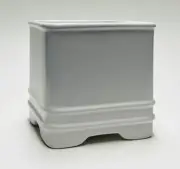 1 Bath & Body Works CERAMIC WHITE CADDY SQUARE Foaming Hand Soap Holder Sleeve