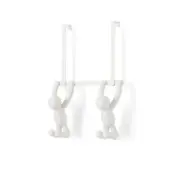 Umbra Buddy Over The Door Hooks hanger Clothes Coat Storage Hanging Rack - White