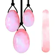 Crystal Quartz Yoni Egg Set for Kegel Exerciser Yoga Postpartum Health Mas===