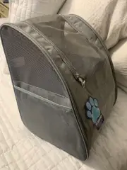 Dog Cat Pet Carrier Backpack Gray Comfort Travel Breathable Mesh Up To 13lbs