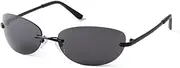 [JRLLFD] Cat Eye Rectangle Rimless Sunglasses Men Women Sun Glasses Silver Lens Frameless Shades Eyewear
