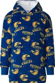 West Coast Eagles AFL Adults L/XL Flanket, Snugget Hoody