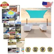 Waterproof Turquoise Sun Shade Sail Rectangle - 12' x 20' Quality