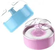 CANIGHT 2Pcs Body Puff with Container Puff for Gentle Care Soft Application Organized Storage Box for Smooth and Safe Skin Care Routine