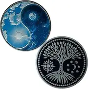 Sobriety Chip Yin-Yang Challenge Coin Sun and Moon AA Sober Medallion