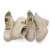 在飛比找蝦皮商城優惠-PLAYBOY 洗鍊風格 經典麂皮短靴-卡/米(Y5833)