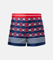 [Gucci] Gucci Printed silk shorts AU 10 blue