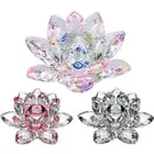 Anti-slip Crystal Lotus Flower Hue Reflection Sun Catcher Ornaments Party