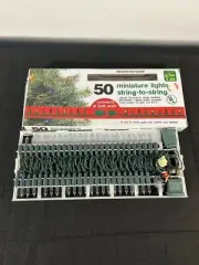 Vntg miniature Lights String-to-string 50 Light Set Christmas Indoor/outdoor