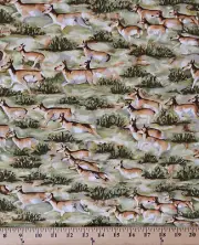 Deer Impala African Wildlife Antelope Safari Cotton Fabric Print by Yard D509.06