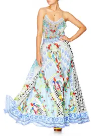 PLEATED FULL HEM SKIRT MASKING MADNESS