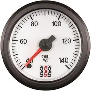 Stack ST3359 White 1/8" NPTF Male Professional Stepper Motor Oil Temperature Gauge