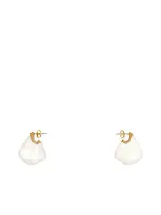 Bottega Veneta Ceramic And Silver Small Finn Earrings