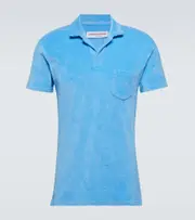 [Orlebar Brown] Orlebar Brown Dr. No cotton terry polo shirt AU 87 blue