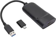 Plyisty USB to HDMI 2K Adapter, USB 3.0 to HDMI Screen Converter, Support Main/Extended/Mirror Modes, for 2 Screen HD Display