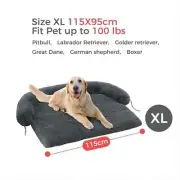 Calming Dog Bed for X-Large Dogs, Fluffy Plush Pet Bed with Washable Cover