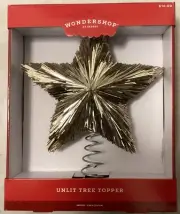 Wondershop at Target Unlit Tree Topper Gold Shimmer Star 11" Tall