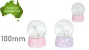 1pc 100mm Unicorn Pink Purple Glass Snow Globe Waterball Ornament Mythical Gift